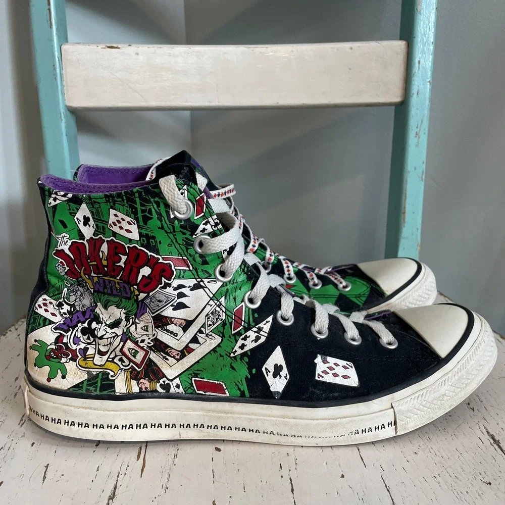 Converse Chuck Taylor DC Comics Joker Harley Quinn High Top Mens 11 Sneakers